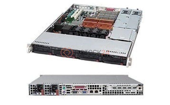 Supermicro SuperChassis 815TQ-R500CB System Cabinet - Rack-mountable - Black - 1U -[CSE-815TQ-R500C