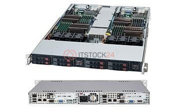 Supermicro SuperChassis SC809T-1200B Rackmount Enclosure - 1U - Rack-mountable - 8 Ba[CSE-809T-1200