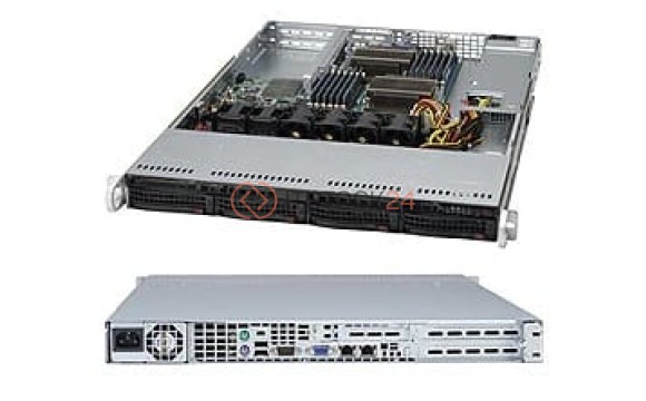 Supermicro SuperChassis SC815T-563UB System Cabinet - Rack-mountable - Black - 1U - 4[CSE-815T-563U