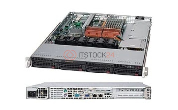 Supermicro SuperChassis SC815TQ-710UB System Cabinet - Rack-mountable - Black - 1U -[CSE-815TQ-710U