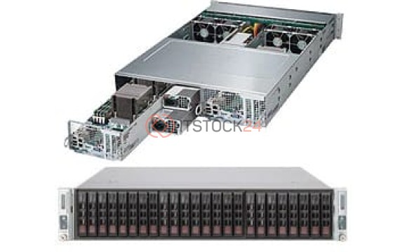 Supermicro 2U RM BB BLACK E5-2600 1866MHZ 12X SAS/SATA 1280W RPS DUAL NODE [SYS-2027PR-DC0R]