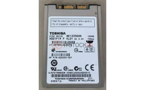 Жесткий диск Toshiba 606234-001 120Gb 5400 SATAII 1,8' HDD
