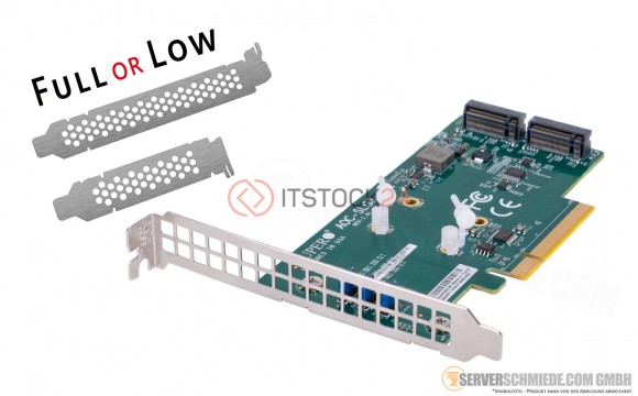 SUPERMICRO AOC-SLG3-2M2 - Supermicro DUAL NVME M.2 SSD ADAPTER AOC-SLG3-2M2