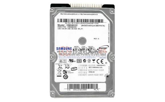 Жесткий диск Samsung HM080GC 80Gb 5400 IDE 2,5' HDD