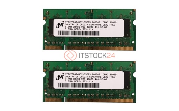 Оперативная память Micron MT8HTF6464HDY-53EB3 DDRII 512Mb