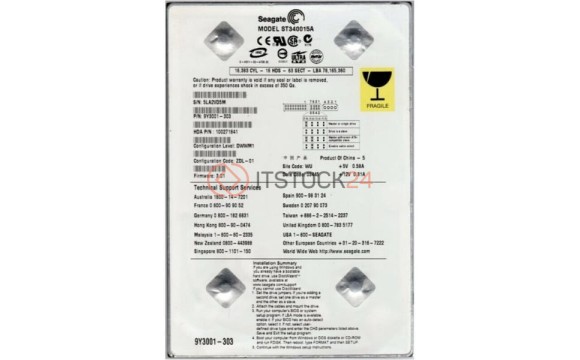 Жесткий диск Seagate ST340015A 40Gb 5400 IDE 3.5' HDD