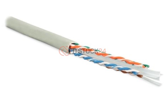 UUTP4-C6-S23-IN-LSZH-GY-305 Кабель витая пара Hyperline U/UTP 6 кат. 4 пары