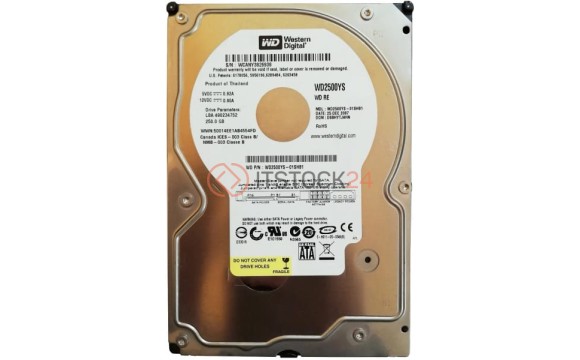 Жесткий диск Western Digital WD2500YS 250Gb  SATAII 3,5" HDD