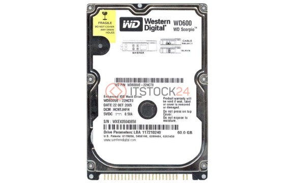 Жесткий диск Western Digital WD600UE 60Gb 5400 IDE 2,5' HDD