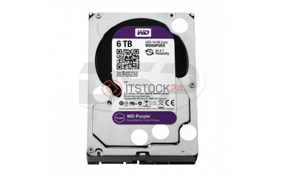 Жесткий диск Western Digital WD60PURX-64LZMY0 6Tb IntelliPower SATAIII 3.5' HDD