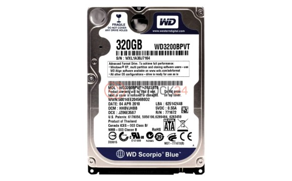Жесткий диск Western Digital WD3200BPVT-24JJ5T0 320Gb 5400 SATAII 2,5" HDD